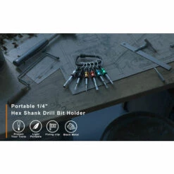 LIFCAUSAL 1/4 Pouces Tige Hexagonale En Alliage D'aluminium Tournevis Porte-embouts Barre D'extension Perceuse Vis Adaptateur Changement Porte-clés Portable (12PC Couleur Avec Mousqueton Noir) 11 LIFCAUSAL 1/4 Pouces Tige Hexagonale En Alliage D'aluminium Tournevis Porte-embouts Barre D'extension Perceuse Vis Adaptateur Changement Porte-clés Portable (12PC Couleur Avec Mousqueton Noir) -Equipement antichute Soldes 63746496 5