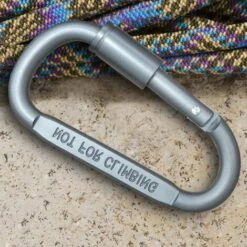 BARES Lot De 6 Mousquetons Verrouillables En Aluminium Avec Anneau En D Pour L'extérieur, Camping, Voyage, Pêche, Sac à Dos, Porte-clés à Vis Robustes -Equipement antichute Soldes 63751125 3