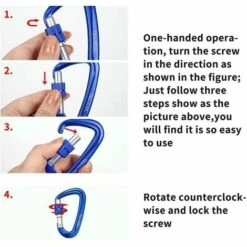 Mousquetons à En Aluminium,Pour Le Camping, La Pêche, L'alpinisme FUIENKO -Equipement antichute Soldes 63777546 4