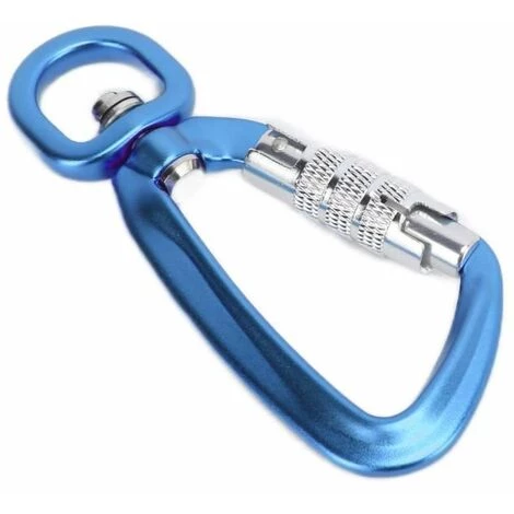 Clip De Mousqueton Clip Auto Locking 360 Crochet Rotatif Accessoire(Bleu) FUIENKO 3 Clip De Mousqueton Clip Auto Locking 360 Crochet Rotatif Accessoire(Bleu) FUIENKO