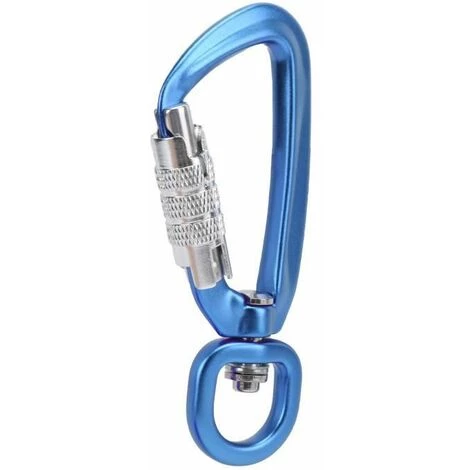 Clip De Mousqueton Clip Auto Locking 360 Crochet Rotatif Accessoire(Bleu) FUIENKO 4 Clip De Mousqueton Clip Auto Locking 360 Crochet Rotatif Accessoire(Bleu) FUIENKO – Image 2