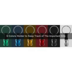 TANCYCO 1/4 Pouces Tige Hexagonale En Alliage D'aluminium Tournevis Porte-embouts Barre D'extension Perceuse Vis Adaptateur Changement Porte-clés Portable (12PC Couleur Avec Mousqueton Noir) -Equipement antichute Soldes 63781745 3