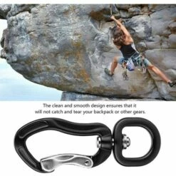 SINCèREETALI D Anneau De Verrouillage Mousqueton Aluminium, Aluminium D-Ring Pour Camping, Randonnée, Pêche Ou Comme Un Organisateur Clé -Equipement antichute Soldes 63819373 5