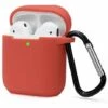 PERLE RARE Airpods Coque Housse Étui Protecteur Compatible Pour AirPods 2 & 1, AirPods 2 & 1 Case Silicone Cover [Témoin LED Visible] [Supporte La Charge Sans Fil Et Mousqueton] Rouge -Equipement antichute Soldes 63826650 1