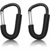 EINEMGELD 2pcs Crochets Mousqueton De Poussette, Poussette Clip, Clip Sac En Aluminium, Buggy Stroller Hooks,14 * 8cm(5.5"*3.1") -Equipement antichute Soldes 63874879 1