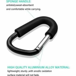 EINEMGELD 2pcs Crochets Mousqueton De Poussette, Poussette Clip, Clip Sac En Aluminium, Buggy Stroller Hooks,14 * 8cm(5.5"*3.1") 8 EINEMGELD 2pcs Crochets Mousqueton De Poussette, Poussette Clip, Clip Sac En Aluminium, Buggy Stroller Hooks,14 * 8cm(5.5"*3.1") -Equipement antichute Soldes 63874879 3