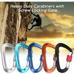 GroupM Boucle De Corde De Tente De Camping De Mousqueton De Type D Extérieur Argenté De 5 Pièces -Equipement antichute Soldes 63890263 5