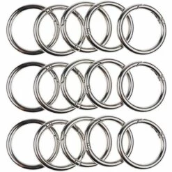 MEZHENG Anneau Mousqueton Sac, 30 Pièces Rond Anneau Mousqueton, Boucle à Ressort Mini Mousqueton Rond 20mm Trousseau Crochet Clips Pour Artisanat Et Accessoires De Sac