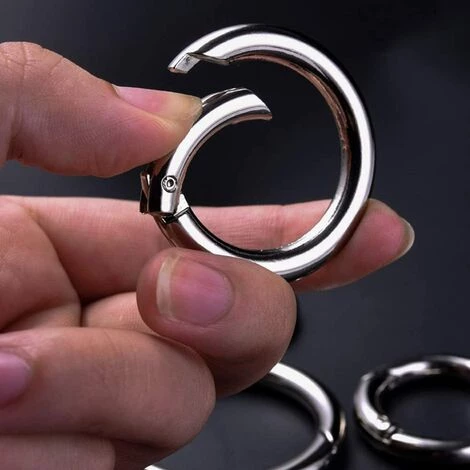 MEZHENG Anneau Mousqueton Sac, 30 Pièces Rond Anneau Mousqueton, Boucle à Ressort Mini Mousqueton Rond 20mm Trousseau Crochet Clips Pour Artisanat Et Accessoires De Sac 5 MEZHENG Anneau Mousqueton Sac, 30 Pièces Rond Anneau Mousqueton, Boucle à Ressort Mini Mousqueton Rond 20mm Trousseau Crochet Clips Pour Artisanat Et Accessoires De Sac – Image 3