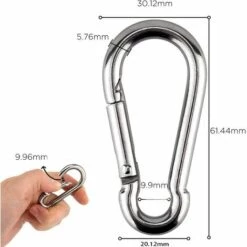 MEZHENG Mousqueton 6 Mm 8 Pièces Mousqueton De Sport Type Crochet Mousqueton 8 MEZHENG Mousqueton 6 Mm 8 Pièces Mousqueton De Sport Type Crochet Mousqueton -Equipement antichute Soldes 63891392 2