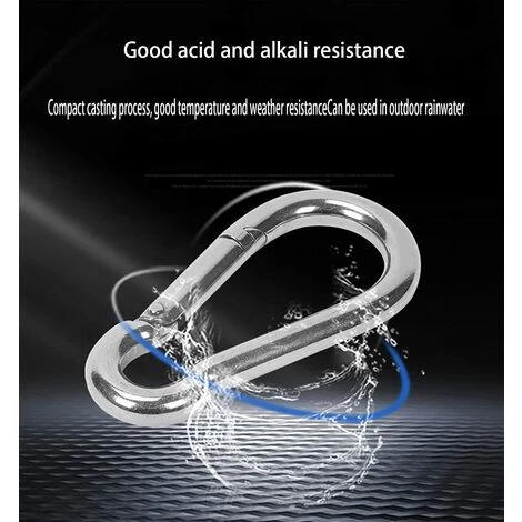 MEZHENG Mousqueton 6 Mm 8 Pièces Mousqueton De Sport Type Crochet Mousqueton 6 MEZHENG Mousqueton 6 Mm 8 Pièces Mousqueton De Sport Type Crochet Mousqueton – Image 4