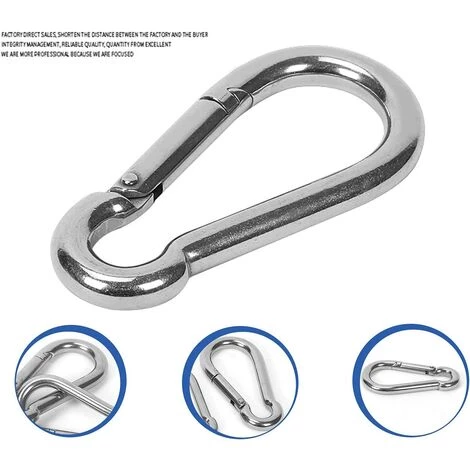 MEZHENG Mousqueton 6 Mm 8 Pièces Mousqueton De Sport Type Crochet Mousqueton 7 MEZHENG Mousqueton 6 Mm 8 Pièces Mousqueton De Sport Type Crochet Mousqueton – Image 5