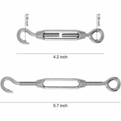 MEZHENG Lot De 6 en Acier Inoxydable Crochet & Eye Tendeur De Corde Tension -Equipement antichute Soldes 63891524 2