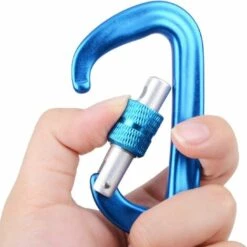 MEZHENG Mousquetons Aluminum 12 KN Porte Clé En Forme D 2 Ou 4 Pièces Robuste Petite Boucle Clip Léger Pour Camping Randonnée Sac à Dos Laisse De Chien -Equipement antichute Soldes 63895023 2