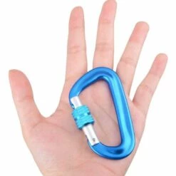 MEZHENG Mousquetons Aluminum 12 KN Porte Clé En Forme D 2 Ou 4 Pièces Robuste Petite Boucle Clip Léger Pour Camping Randonnée Sac à Dos Laisse De Chien -Equipement antichute Soldes 63895023 3