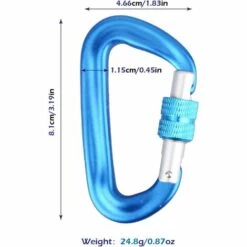 MEZHENG Mousquetons Aluminum 12 KN Porte Clé En Forme D 2 Ou 4 Pièces Robuste Petite Boucle Clip Léger Pour Camping Randonnée Sac à Dos Laisse De Chien -Equipement antichute Soldes 63895023 5