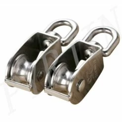 2pcsM25 Acier Inoxydable Poulie Simple Levage Fil Poulie Câble Métallique Simple Double Poulie,HANBING -Equipement antichute Soldes 63910727 4