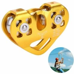 LTS FAFA Poulie Tandem Speed Dual Trolley Rescue Escalade Poulie Double