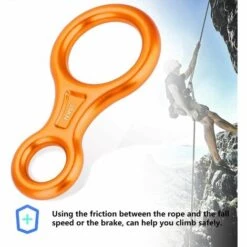 SLBRILLèRE Équipement De Descente Dispositif De Rappel 35kN Aluminium Descendeur Figure 8 Descendant Escalade -Equipement antichute Soldes 63923664 3
