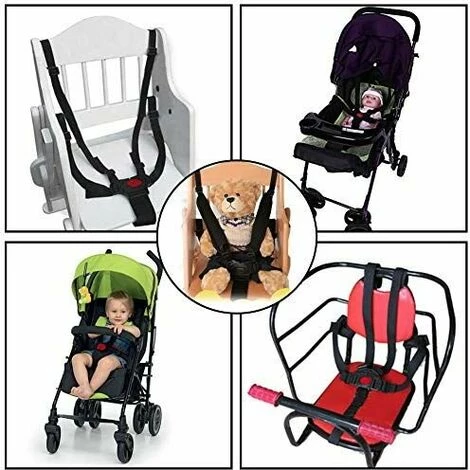 DECKON Ceinture De Sécurité Bébé Harnais/Sangle Réglable 5 Points Harnais De Sécurité Ceinture Pour Chaise Haute Bébé Landau Et Poussette De Voiture Et Poussette Universal Harnais 7 DECKON Ceinture De Sécurité Bébé Harnais/Sangle Réglable 5 Points Harnais De Sécurité Ceinture Pour Chaise Haute Bébé Landau Et Poussette De Voiture Et Poussette Universal Harnais – Image 5