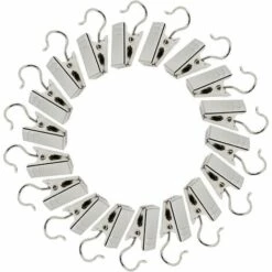 PERLE RARE Pince à Rideau En Acier Inoxydable Crochet En Métal Pour Rideau Photo Décor à La Maison 50 Argent