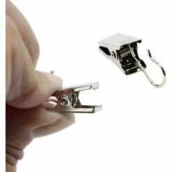 PERLE RARE Pince à Rideau En Acier Inoxydable Crochet En Métal Pour Rideau Photo Décor à La Maison 50 Argent -Equipement antichute Soldes 63958598 3