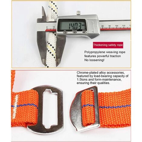 TINOR Kit Harnais De Sécurité Antichute, Harnais De Sécurité Antichute, Protection Antichute De Travail Haute Altitude, Kit Protection Anti Chute, Pour Escalade, Travail En Hauteur Etc 7 TINOR Kit Harnais De Sécurité Antichute, Harnais De Sécurité Antichute, Protection Antichute De Travail Haute Altitude, Kit Protection Anti Chute, Pour Escalade, Travail En Hauteur Etc – Image 5