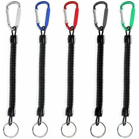 Outillage Pêche Cordons, 5 Pièces Pêche Outils Sécurité Elastique Corde Multicolor Cordes De Pêche Bateau Sécurisé Rétractable Spiralé Tether Avec Mousqueton, Poisson Outils Attirail De Pêche Accessoires LangRay 3 Outillage Pêche Cordons, 5 Pièces Pêche Outils Sécurité Elastique Corde Multicolor Cordes De Pêche Bateau Sécurisé Rétractable Spiralé Tether Avec Mousqueton, Poisson Outils Attirail De Pêche Accessoires LangRay