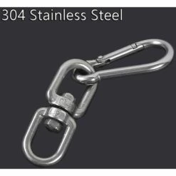 6Pcs M5 Mousquetons Acier Inoxydable 304 Mousqueton Pompier Ressort Avec Mousqueton De Fixation Pour Camping Randonnée Hamac Balancoire Gdrhvfd -Equipement antichute Soldes 64072748 5