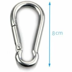 EINEMGELD 4pcs Mousqueton De Fixation Pour Charges Lourdes, Sports, Chiens De Serrure, Hamac Balançoire, En Acier Inoxydable 304, 8mm Épaisseur -Equipement antichute Soldes 64118968 3