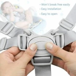 MEZHENG Bébé Sangle De Sécurité, Harnais De Sécurité 5 Points, Ceinture De Sécurité Bébé Sangle De Sécurité Pour Chaise Haute Pour Haise Haute/Poussette -Equipement antichute Soldes 64119354 3