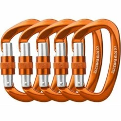 NAXUNNN Mousqueton Escalade 25kN Mousqueton à Verrouillage Mousqueton En Forme De D