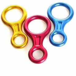 CARILLONSàVENT Descendeur Escalade Descendeur, Aluminium Descendeur, Équipement De Descente Dispositif, Alliage D'Aluminium 8 Anneau Descendeur De Corde Pour Escalade, Porter Secours (Bleu) Carivent -Equipement antichute Soldes 64141844 2