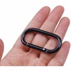 CARILLONSàVENT 10 PCS Mousqueton à Verrouillage Mousquetons En Alliage D'Aluminium Mousqueton En Forme D Petit Mousqueton Porte Clé Crochet D'Escalade à Ressort Clips De Mousqueton Noir Pour Voyageant Camping RV（le Noir） Carivent -Equipement antichute Soldes 64141937 5