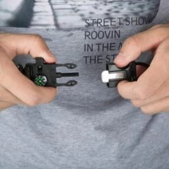 CARILLONSàVENT Porte-clés De Lanière De Avec Mousqueton, Lanière Tressée Porte-clés De Survie Crochet D'anneau Roi Pour L'extérieur Camping Randonnée Chasse Pêche - 2 Couleurs 2 Pièces-Carivent -Equipement antichute Soldes 64142565 5