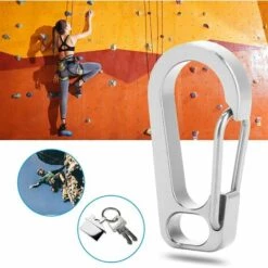 AOUGO Mousqueton Porte-clés EDC En Alliage De Titane Alpinisme Boucle Escalade Sécurité Suspendue Rapide Mousqueton Ressort Snap Link Crochet Pour Camping En Plein Air Randonnée Bouteille D'eau 10 AOUGO Mousqueton Porte-clés EDC En Alliage De Titane Alpinisme Boucle Escalade Sécurité Suspendue Rapide Mousqueton Ressort Snap Link Crochet Pour Camping En Plein Air Randonnée Bouteille D'eau -Equipement antichute Soldes 64147076 4