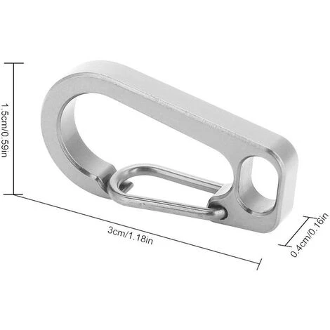 AOUGO Mousqueton Porte-clés EDC En Alliage De Titane Alpinisme Boucle Escalade Sécurité Suspendue Rapide Mousqueton Ressort Snap Link Crochet Pour Camping En Plein Air Randonnée Bouteille D'eau 7 AOUGO Mousqueton Porte-clés EDC En Alliage De Titane Alpinisme Boucle Escalade Sécurité Suspendue Rapide Mousqueton Ressort Snap Link Crochet Pour Camping En Plein Air Randonnée Bouteille D'eau – Image 5