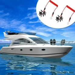 AOUGO 2 Pièces Cordon D'Arrêt De Sécurité Pour Bateau Lanière D’Interrupteur Corde D'Arrêt D'urgence Universelle Pour Interrupteur Hors-Bord Lanière De Sécurité Avec 7 Clés, Rouge, 78 Pouces De Long -Equipement antichute Soldes 64147130 4