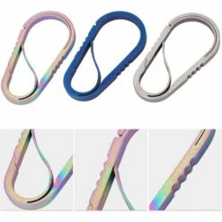 AOUGO Mousqueton TC4 En Alliage De Titane En Forme De D Pour Escalade (titane) -Equipement antichute Soldes 64147547 3