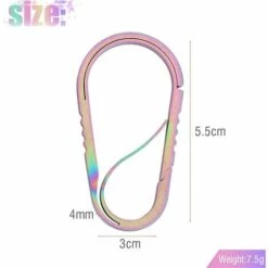 AOUGO Mousqueton TC4 En Alliage De Titane En Forme De D Pour Escalade (titane) -Equipement antichute Soldes 64147547 5