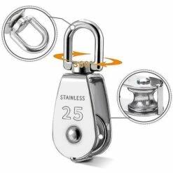 LTS FAFA Chaude 2 Pièces M25 Grue Poulie Bloc Simple Poulie Bloc Fil Suspendu Roue De Remorquage 20 Mètres Poulie En Nylon -Equipement antichute Soldes 64192364 2