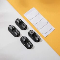 PERLE RARE 8 Pièces Roulettes De Meuble Petites, Le Noir Poulie De Boîte Rangement, Avec Du Ruban Adhésif Double Face Mini Poulie AdhéSive, Utilisé Pour Les Poubelles, Les Bacs De Rangement, Les Meubles -Equipement antichute Soldes 64468007 2