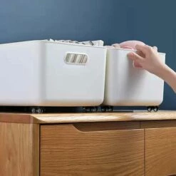 PERLE RARE 8 Pièces Roulettes De Meuble Petites, Le Noir Poulie De Boîte Rangement, Avec Du Ruban Adhésif Double Face Mini Poulie AdhéSive, Utilisé Pour Les Poubelles, Les Bacs De Rangement, Les Meubles -Equipement antichute Soldes 64468007 5