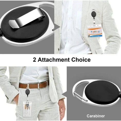 CADEAUX 12pcs Porte-clés Rétractables, Porte-badge Mousqueton Robuste, Bobine De Badge D'identification Avec Cordon Rétractable,Violet 7 CADEAUX 12pcs Porte-clés Rétractables, Porte-badge Mousqueton Robuste, Bobine De Badge D'identification Avec Cordon Rétractable,Violet – Image 5