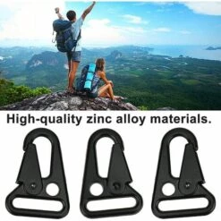 MEZHENG Mousquetons De Multifonction 10 PCS Mini Crochets Mousqueton Boucle De Gilet Tactique Pour Plein Air, Camping, Randonnée, 25 Mm -Equipement antichute Soldes 64488412 5