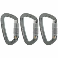LTS FAFA 3 Pièces 24kn Aluminium Mousqueton Autobloquant-anneau Porte-clés équipement De Sécurité De Survie Pour équipement De Camping En Plein Air Accès à L'escalade