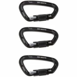 LTS FAFA 3 Pièces 24kn Aluminium Mousqueton Autobloquant-anneau Porte-clés équipement De Sécurité De Survie Pour équipement De Camping En Plein Air Accès à L'escalade -Equipement antichute Soldes 64489574 4