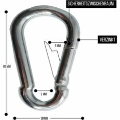 MEZHENG Mousquetons 60mm X 6 Mm 10 Pièce, Mousqueton En Acier Avec Crochets à Pression, Capacité De Charge Jusqu'à Environ 80 Kg 5 MEZHENG Mousquetons 60mm X 6 Mm 10 Pièce, Mousqueton En Acier Avec Crochets à Pression, Capacité De Charge Jusqu'à Environ 80 Kg -Equipement antichute Soldes 64491827 2