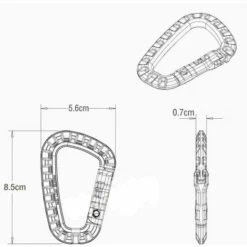 MERéTéET Mousquetons Tactiques En Forme Boucles De Mousqueton En Forme De D En Plastique Mousquetons Verrouillables Escalade Clip Pour Les Randonnées Et Autres Activités De Plein Air 8.5*5.6*0.7cm (Verte Armée)12 Pièces，KoleZy -Equipement antichute Soldes 64502773 3