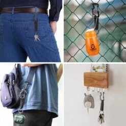 MONLY 3 PCS Porte-clés Avec Mousquetons - Porte-clés Avec Décapsuleur, Cordon Tressé Porte-clés Crochet, Pour Clés De Voiture Garçons Filles Hommes Femmes -Equipement antichute Soldes 64579057 4